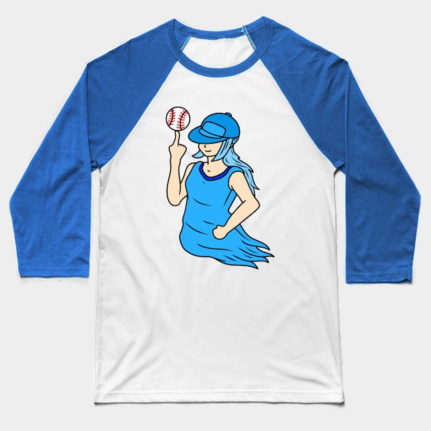 Beautiful pitcher lady Baseball T-Shirt by Andrew Hau